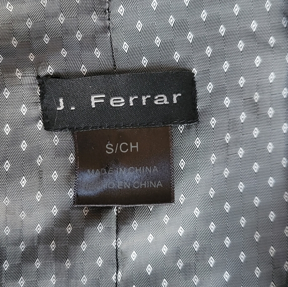 Pinstripe Vest Formal Suit Piece Black Gray Button Down J. Ferrar S - Picture 6 of 7